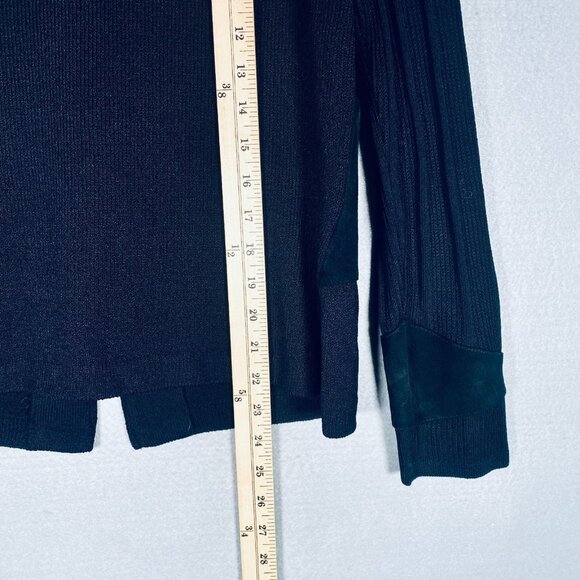 Vintage St John Jacket Womens 8 Black Full Zip Blazer Ribbed Sleeves Old Money - Picture 9 of 10